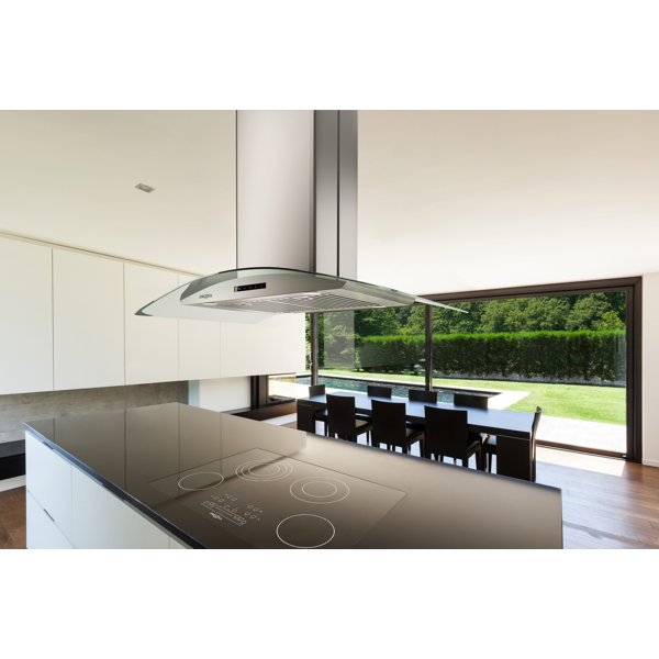 Ancona Elite IGCE636 Glass Canopy Island Mount Range Hood & Reviews Wayfair